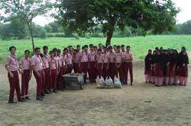 Campus cleaning event at Dr. Nakadar Institute of knowledge, Drnik, India